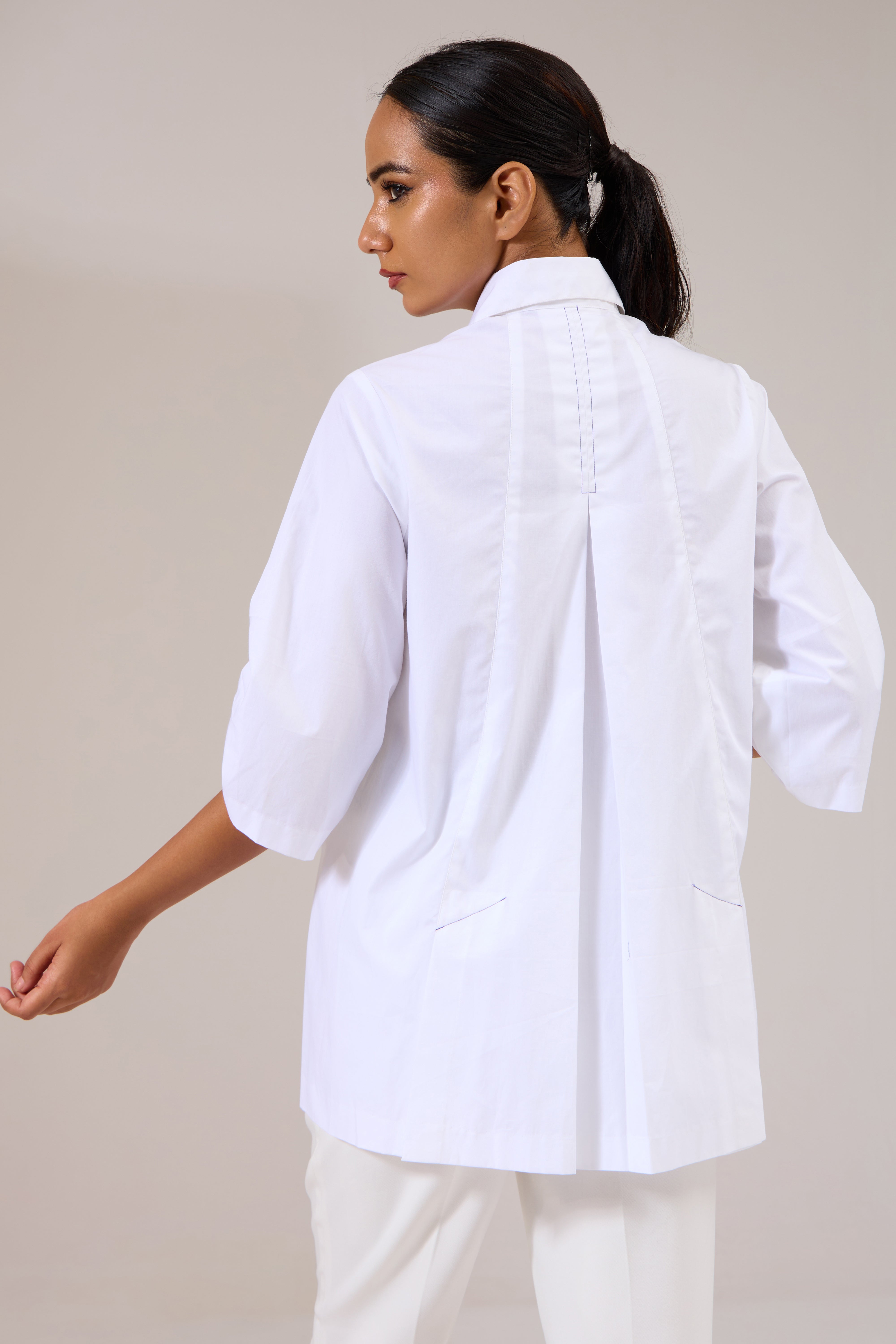 PLUMHEART white poplin shirt