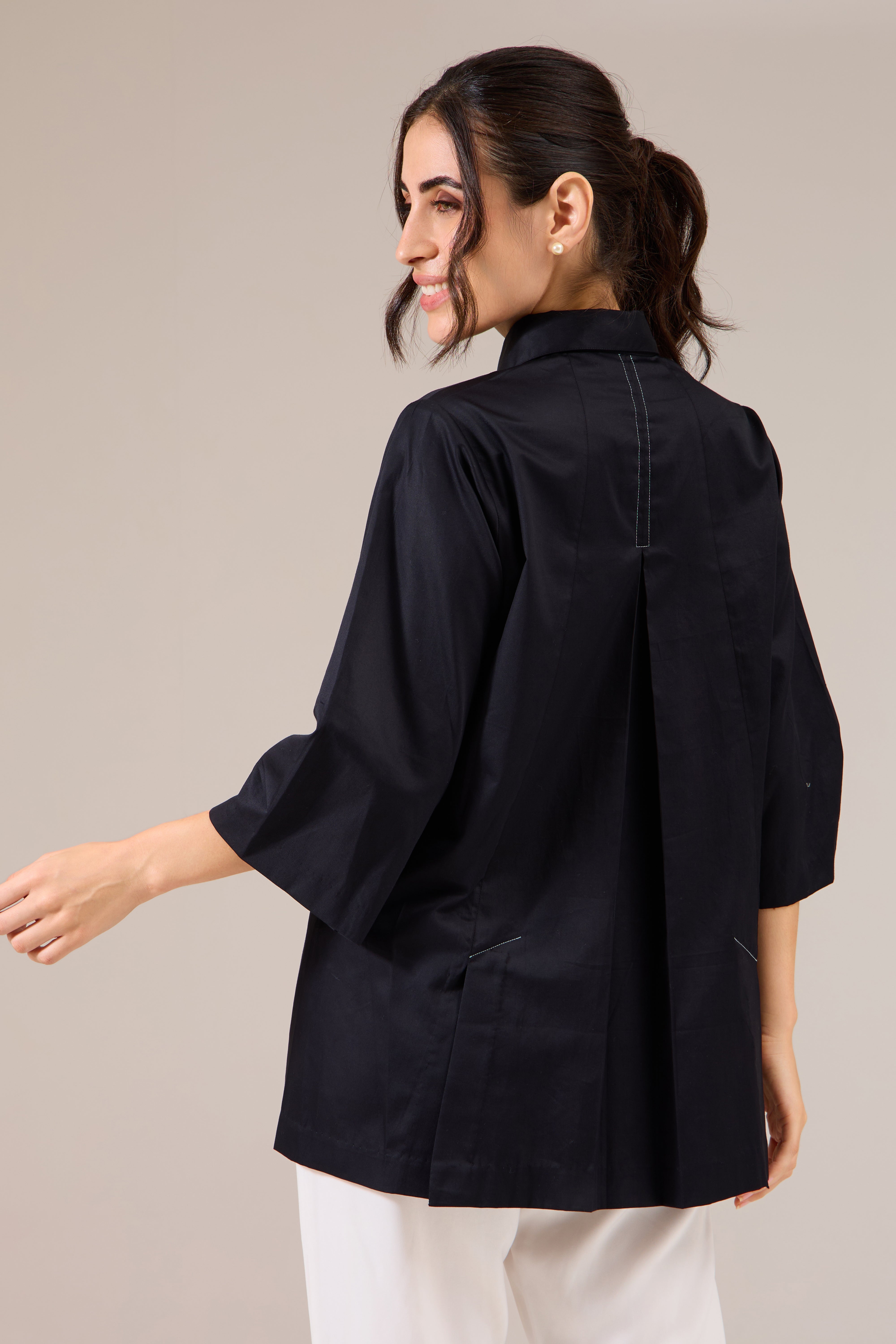 STARDOM Black Poplin shirt