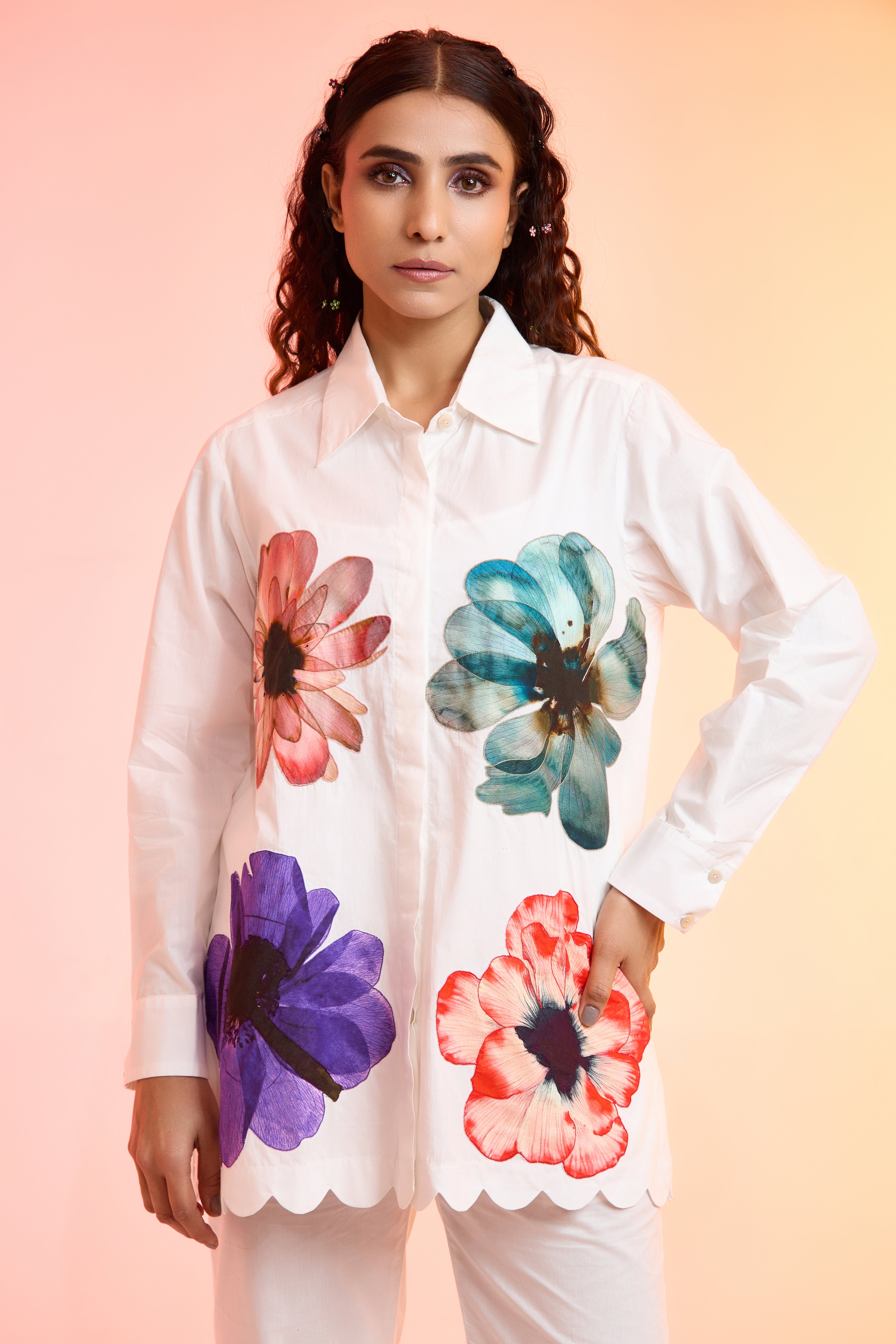 WILDFLOWER floral printed cotton shirt